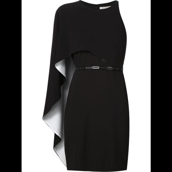 HALSTON HERITAGE ONE SHOULDER CREPE DRESS NWOT - Picture 3 of 3